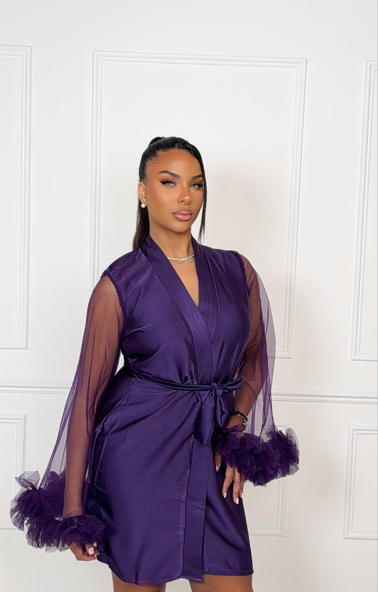NOVA PURPLE BRIDESMAID ROBE