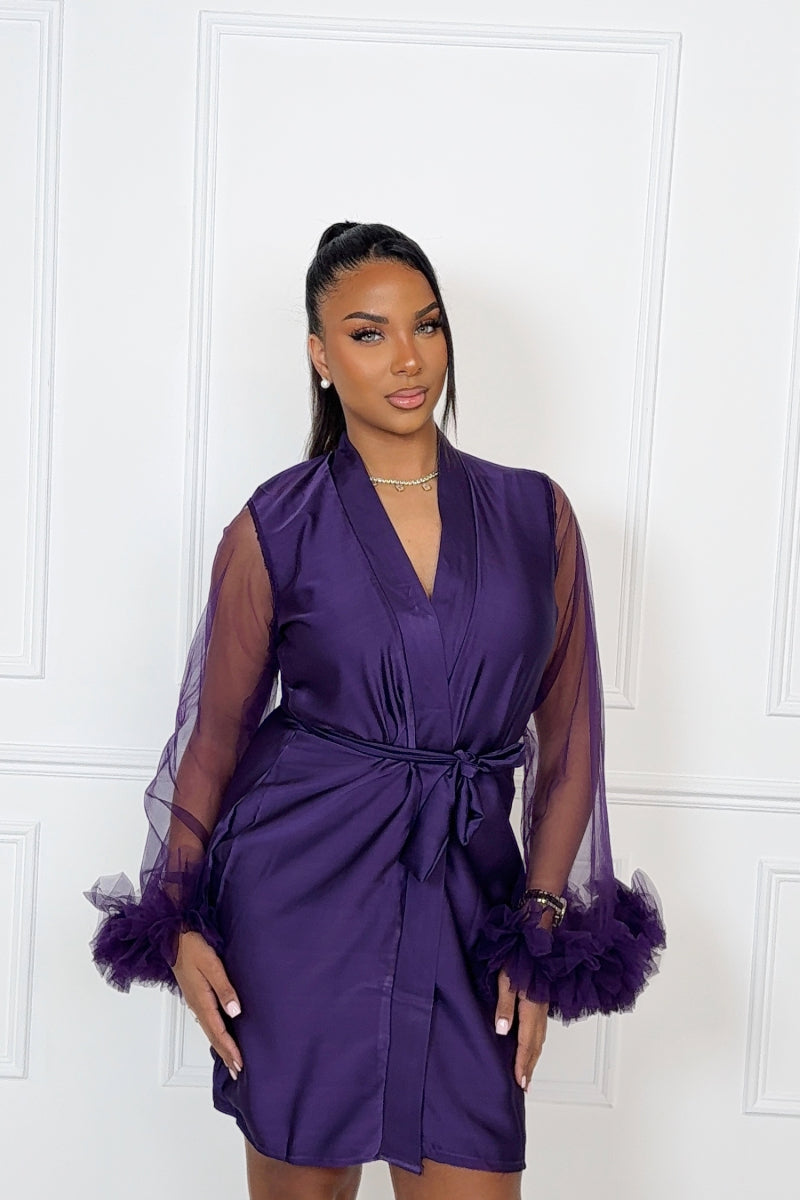 NOVA PURPLE BRIDESMAID ROBE