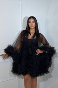 LOLA BLACK BRIDESMAID ROBE