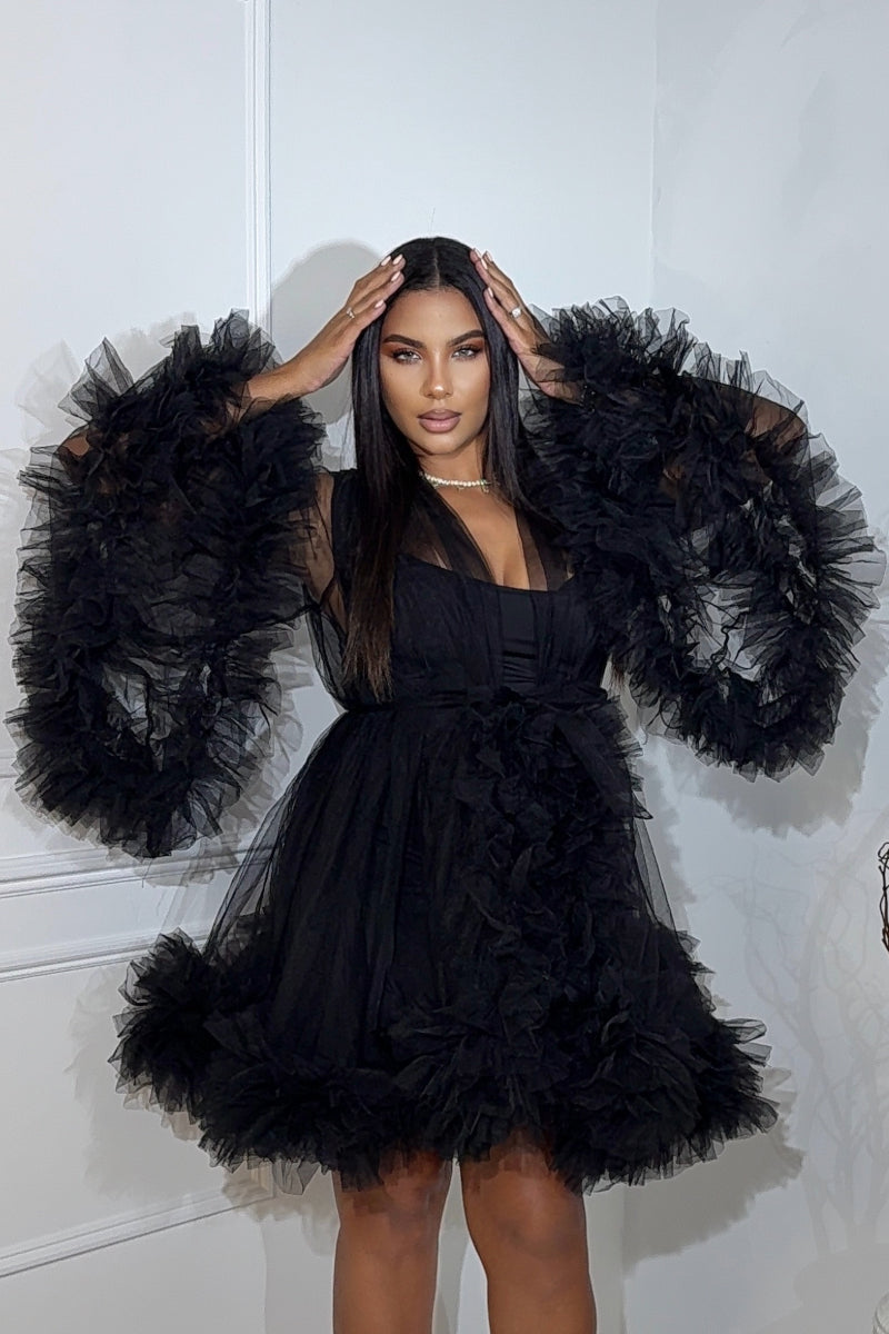 LOLA BLACK BRIDESMAID ROBE